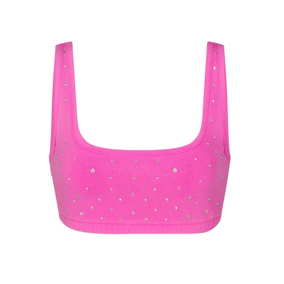 Outdoor Rhinestone Wide Neck Bralette - Taffy - Picture 2 of 6